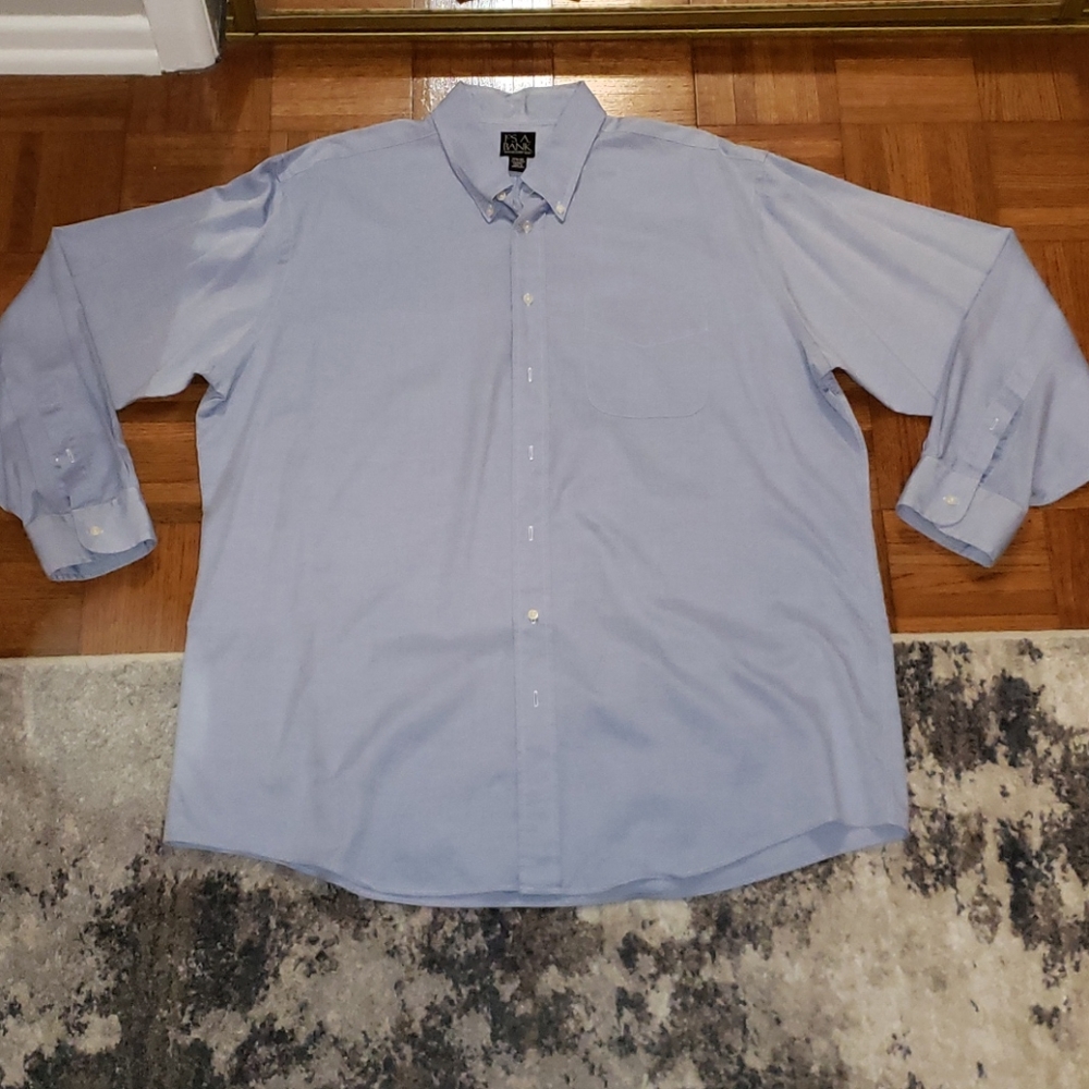 JoS Bank long sleeve collared shirt,  17 1/2 35.